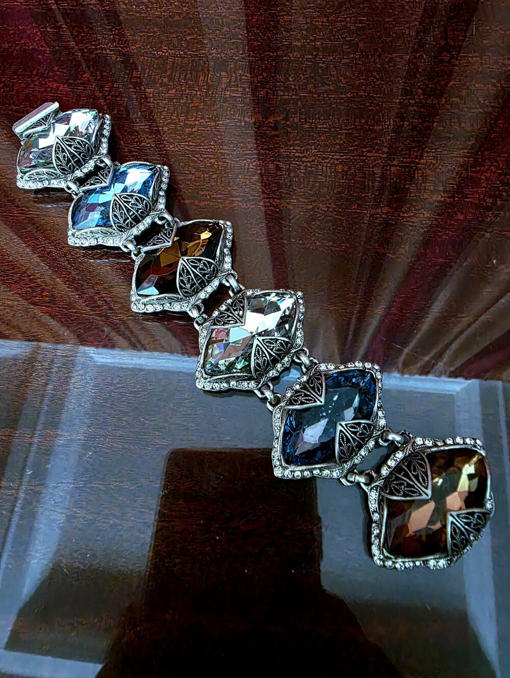 New Multicolor Crystal Statement Bracelet - Women Jewelry